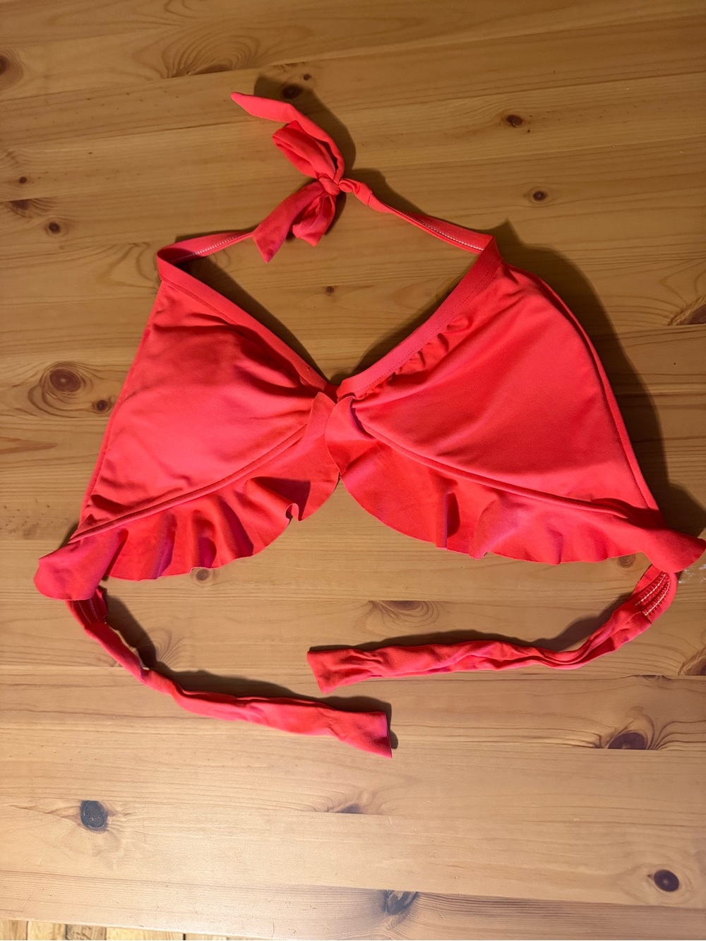 Polo Ralph Lauren Red Halter Bikini Top Swim Size Small Preppy Old Money Small